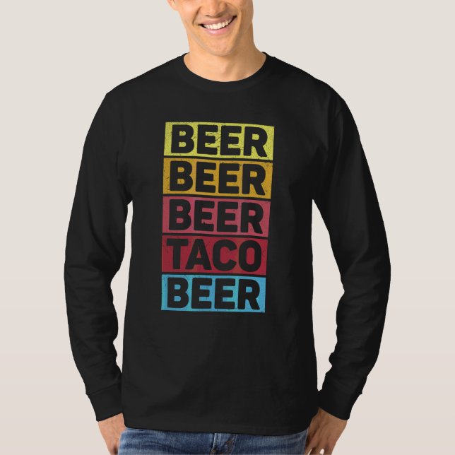 Camiseta Cinco De Mayo Mexicano Beer Taco Beer (Frente)