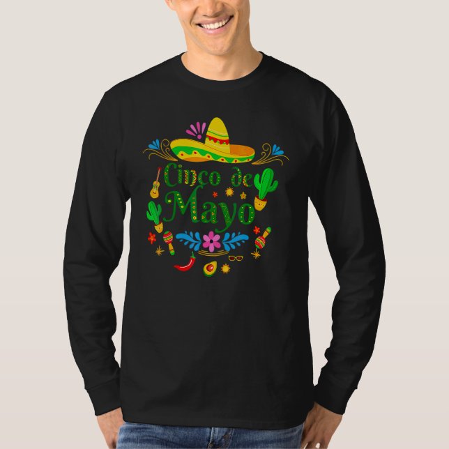 Camiseta Cinco De Mayo Mexicano Fiesta 5 De Mayo (Frente)