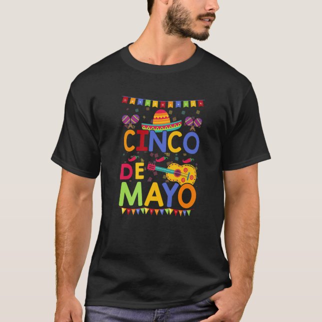 Camiseta Cinco De Mayo Mexicano Fiesta 5 De Mayo Funny 5 De (Frente)