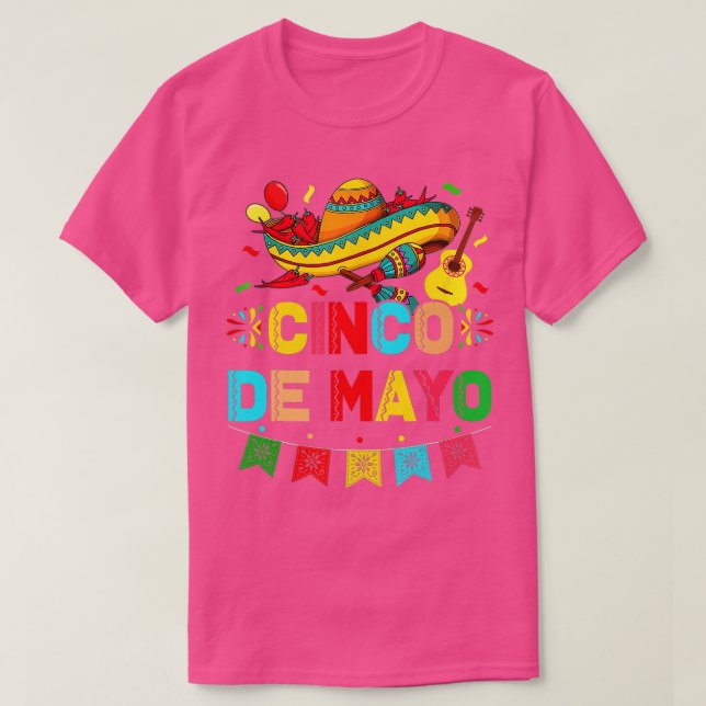 Camiseta Cinco De Mayo Mexicano Fiesta 5 De Mayo Para Mulhe (Frente do Design)