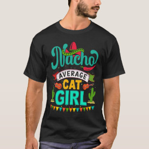 Camiseta Cinco de Mayo Nacho Garota Média de gatos celebra
