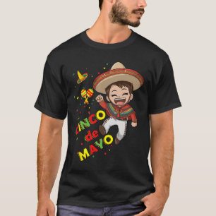 Camiseta Cinco De Mayo Para Crianças Meninos Design Mexican