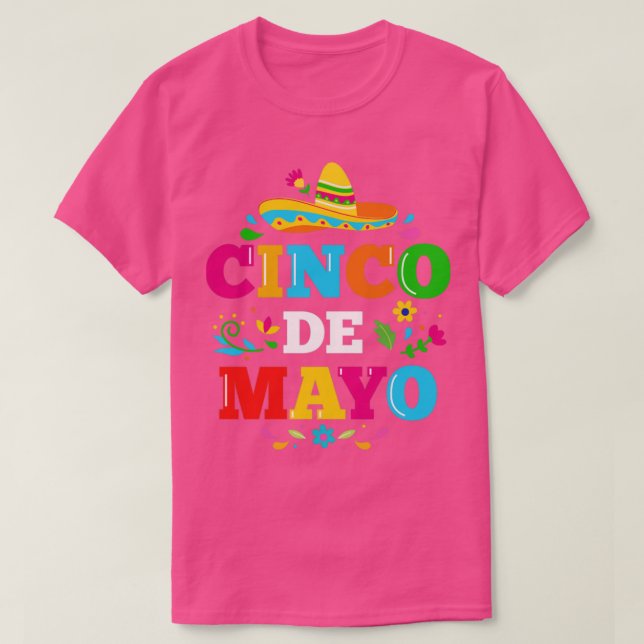 Camiseta Cinco de Mayo para fantasia mexicana de fiesta com (Frente do Design)
