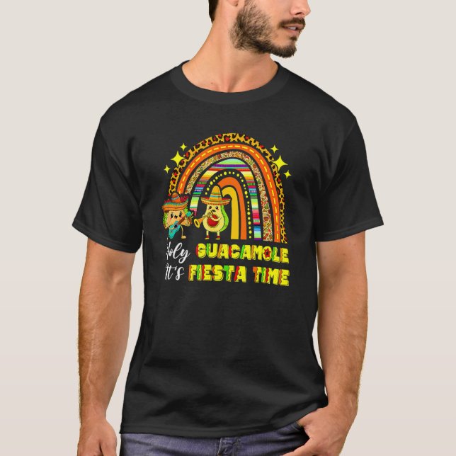 Camiseta Cinco De Mayo Rainbow Santo Guacamole Sua Fiesta T (Frente)