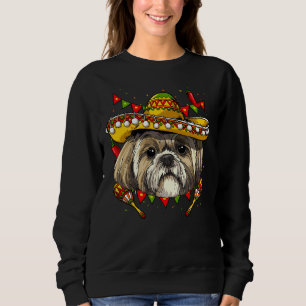 Camiseta Cinco de Mayo Shih Tzu Men Women Kids Sombrero