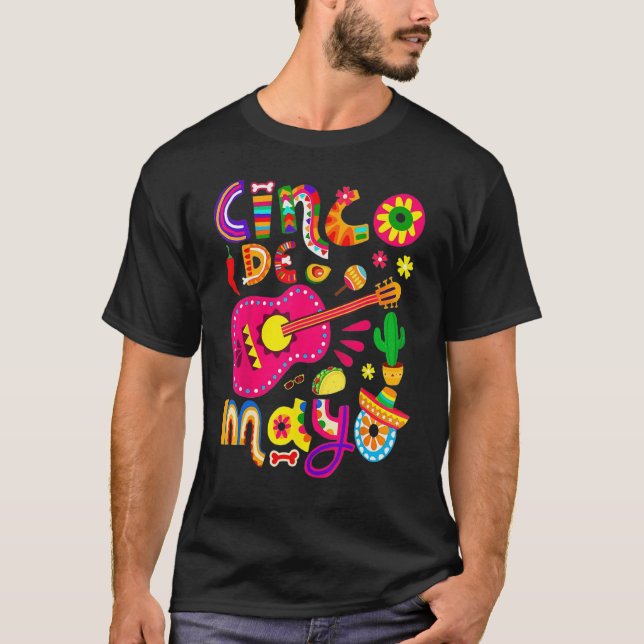 Camiseta Cinco De Mayo Shirt Mexican Fiesta 5 De Mayo Women (Frente)