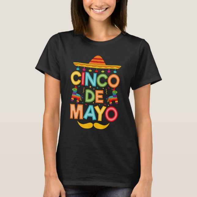 Camiseta Cinco De Mayo Sombrero Mexican Fiesta 5 de Mayo (Frente)