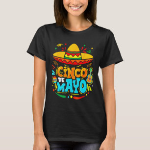 Camiseta Cinco De Mayo Sombrero Mexicano Festa Pimenta Chil
