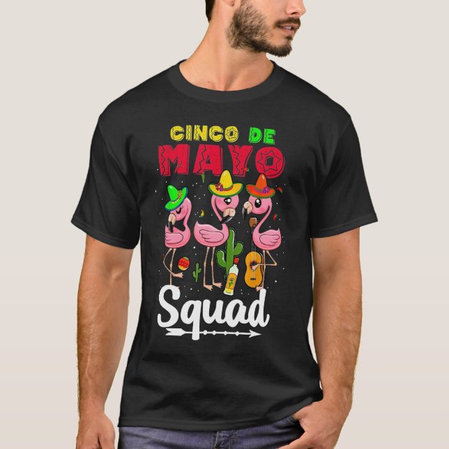 Camiseta Cinco de Mayo Squad Flamingo (Frente)