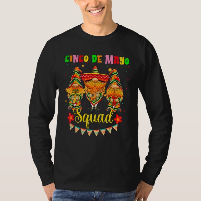Camiseta Cinco de Mayo Squad Gnomos Guitar Cucharas Pepper (Frente)
