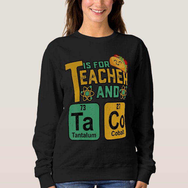 Camiseta Cinco De Mayo T Is For Teacher & Tacos Funny Mexic (Frente)