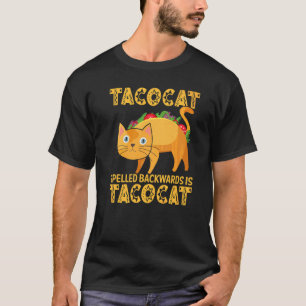 Camiseta Cinco De Mayo Taco Gato Escrito ao Contrário Mexic
