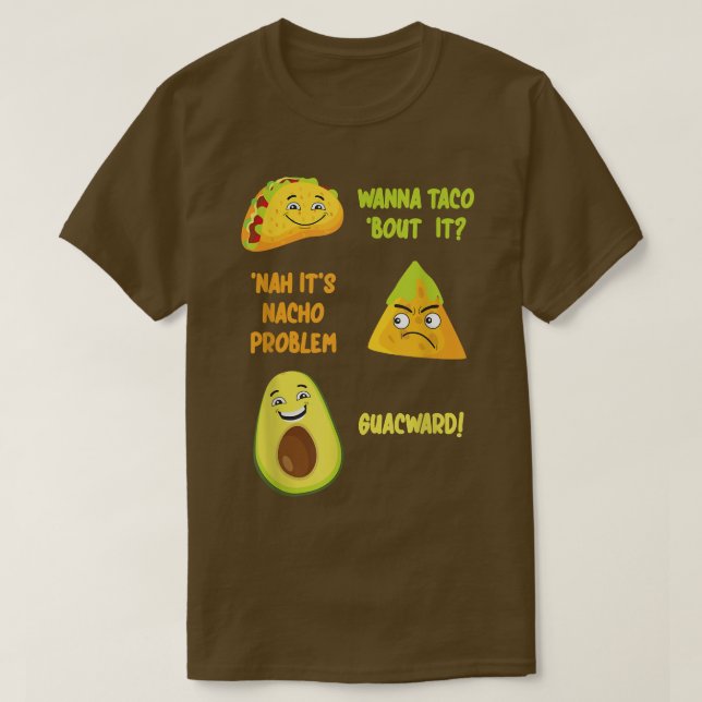 Camiseta Cinco De Mayo Taco Nacho Avocado Piada Divertido H (Frente do Design)