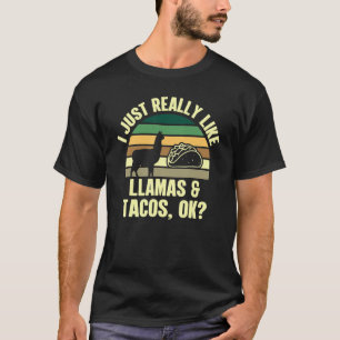 Camiseta Cinco De Mayo Taco Terça-feira Lhamas Fofas Taco