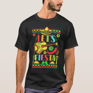 Camiseta Cinco De Mayo Vamos Festa Guitarra Mexicana Cacto