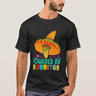 Camiseta Cinco De Mayo Vintage Mexicano Powered By Burritos