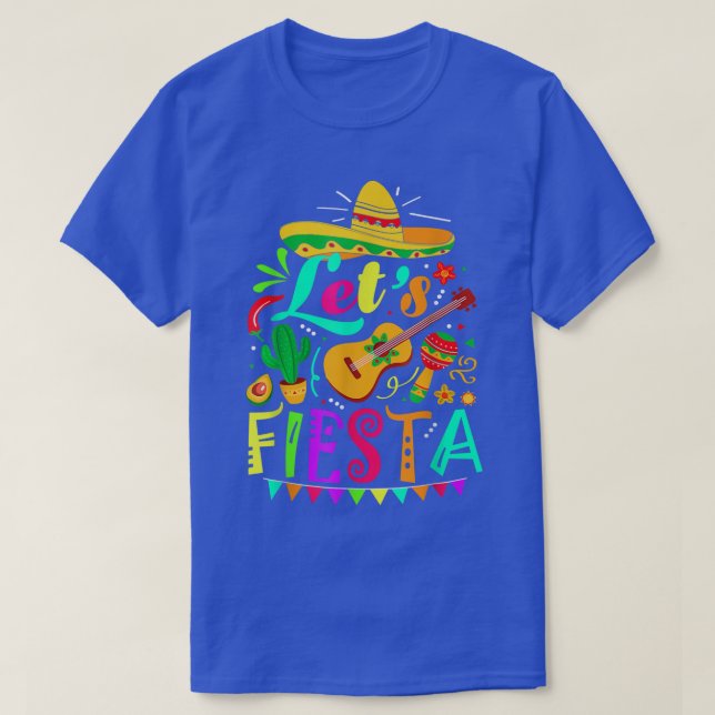 Camiseta Cinco De Mayo, Violão Mexicano Cactus 26 (Frente do Design)
