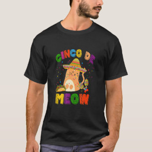 Camiseta Cinco De Mayos Gato Cinco De Miados Cute Sombrero