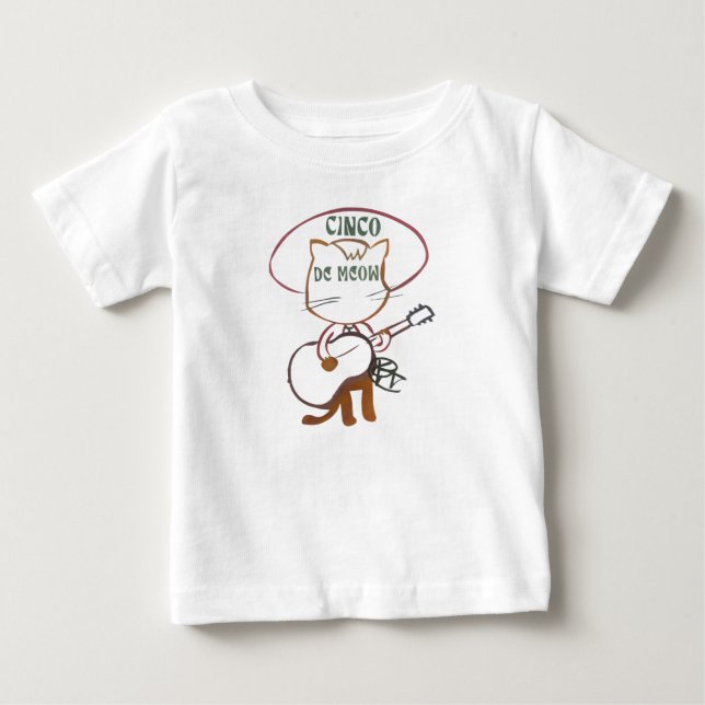 Camiseta Cinco De Meow Cat T (Frente)