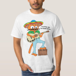 Camiseta "Cinco de Meow" Cinco de Mayo Gato de Desenho Anim