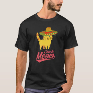 Camiseta Cinco De Meow Cinco De Mayo Gato Sombrero Mexican