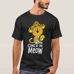 Camiseta Cinco De Meow Cute Cinco De Mayo Sombrero Taco Cat