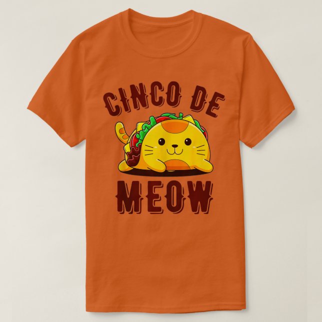 Camiseta Cinco De Meow Funny aco Cat Kitten Cinco De (Frente do Design)