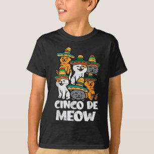 Camiseta Cinco De Meow Gats Kitten Cute Cinco De Mayo Women