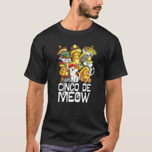 Camiseta Cinco De Meow Mayo Gato Sombrero Mexicano Taco Cin