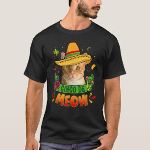 Camiseta Cinco De Meow México Mayo Gatos Cinco De Mayo Home