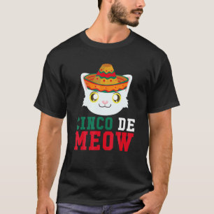 Camiseta Cinco De Meow Sombrero Gato Cinco De Mayo Cinco De