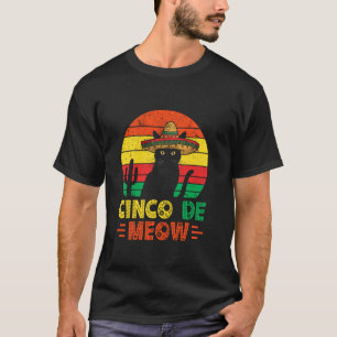 Camiseta Cinco De Meow Sombrero Gato Clima Festivo