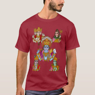 Camiseta Cinco Deuses Hindus 