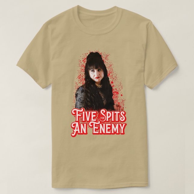 Camiseta cinco espiões para um inimigo 1 (Frente do Design)