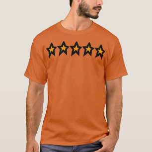 Camiseta Cinco Estrelas de Natal Mínimas