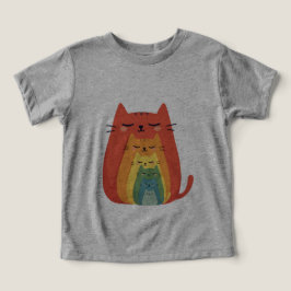 Camiseta Cinco Gatos De Cartoon Nidificando Bonecas