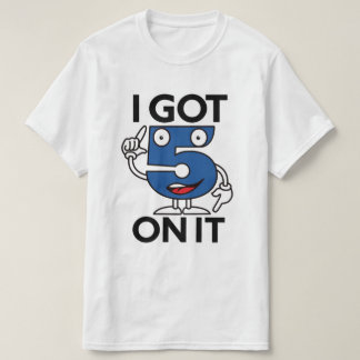 Camiseta Cinco Hip Hop Azul e Branco