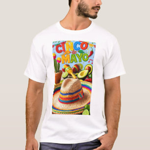 Camiseta Cinco Ideias Engraçadas De Mayo Eu Acertaria Os Ho
