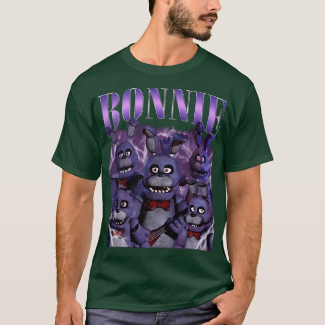 Camiseta Cinco Noites Com os Amigos Bonnie do Freddy (Frente)