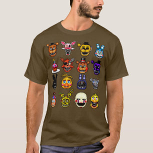 Camiseta Cinco noites na coleção de arte Freddys Pixel