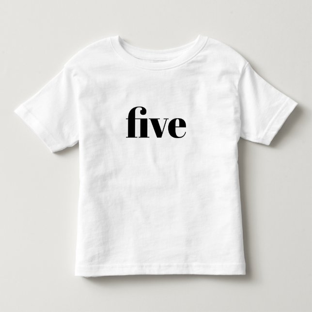 Camiseta Cinco - Parabéns para Crianças (Frente)