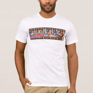 Camiseta cinco seis sete aumentam seus braços para o
