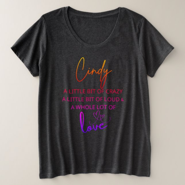 Camiseta Cindy Colorful Love 2 (Frente do Design)