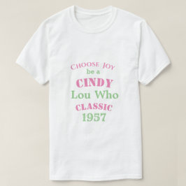 Camiseta Cindy Lou, que PG clássico 