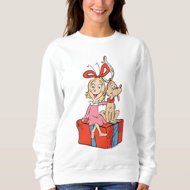 Camiseta Cindy Lou Who and Max on a Present (Frente)