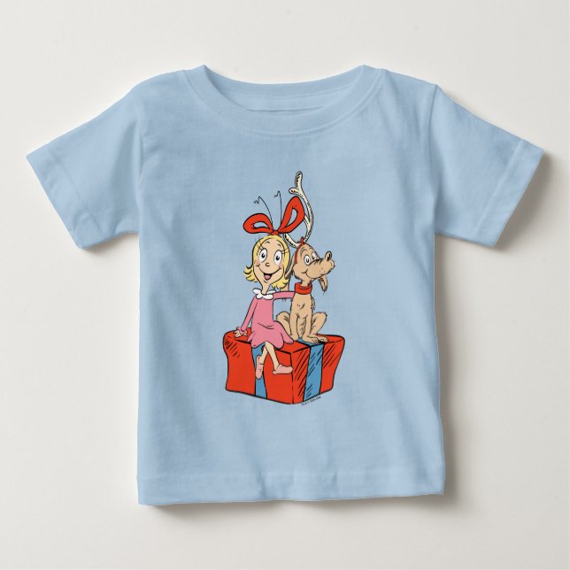 Camiseta Cindy Lou Who and Max on a Present (Frente)