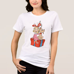 Camiseta Cindy Lou Who e Max em um Presente