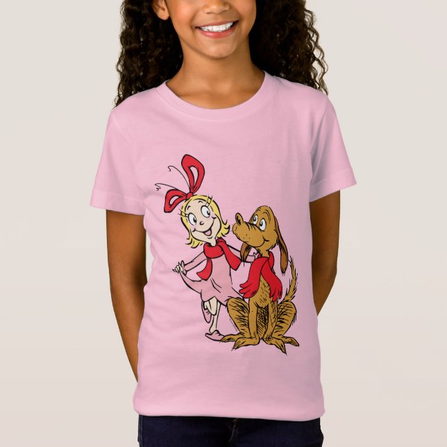 Camiseta Cindy Lou Who e Max o Cachorro (Frente)