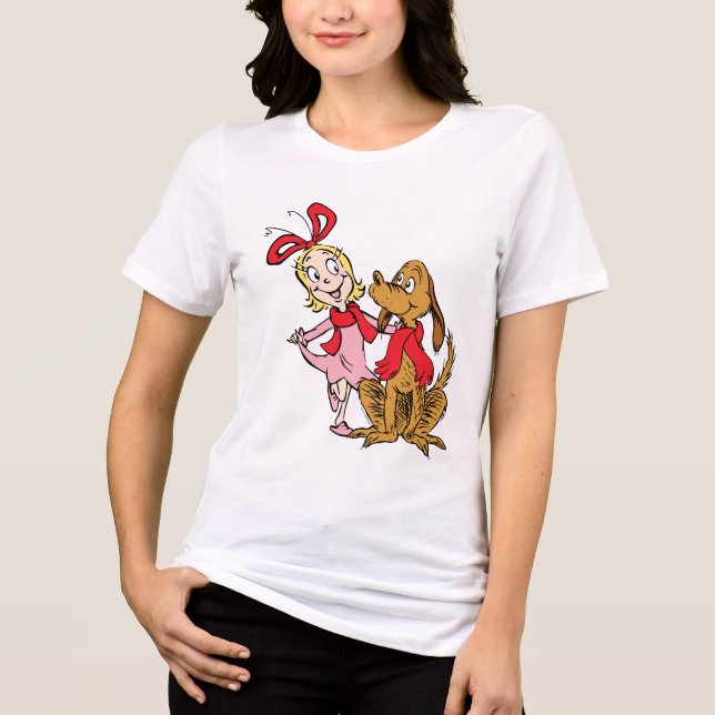 Camiseta Cindy Lou Who e Max o Cachorro (Frente)
