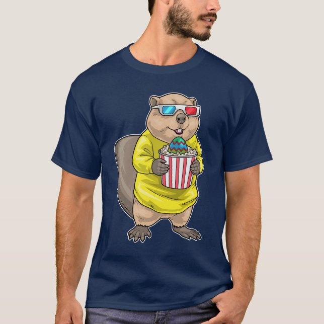 Camiseta Cinema de Páscoa do Castor (Frente)